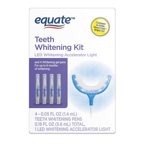 8 oz and 1 oz. . Equate teeth whitening kit reviews